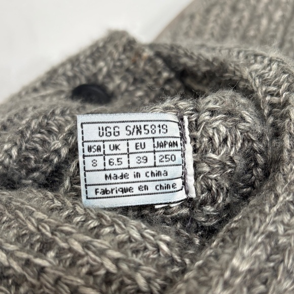 UGG Gray Knit Button Boots - Picture 10 of 11
